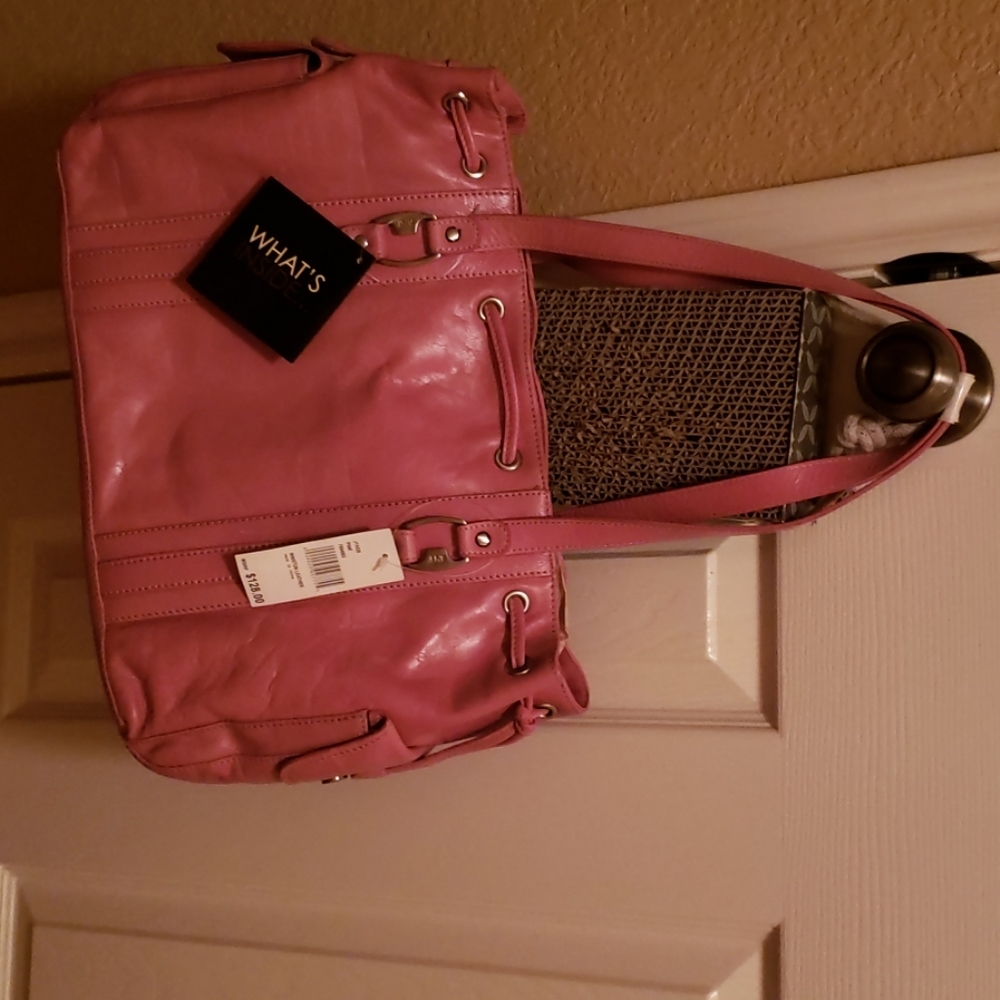 Pink handbag from Jones New York.
